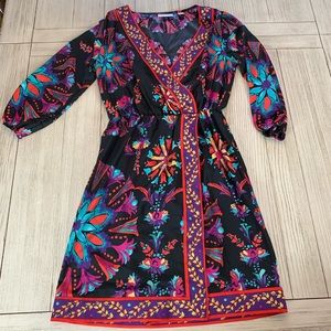 New York & Company Floral Silk Dress